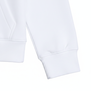 Sweat-shirt à capuche blanc uni de qualité supérieure, épais, personnalisable avec logo, coupe oversize unisexe en molleton pour hommes et femmes - Product Image 5