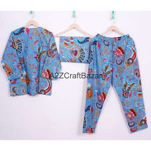 Ensemble de pyjamas d'hiver de luxe pour femmes, 100% coton, vêtements de nuit confortables, col confortable, vêtements de nuit OEM personnalisés - Product Image 6