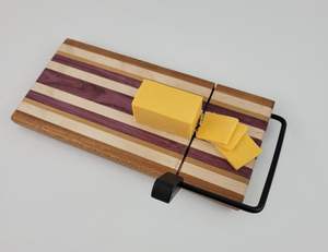 Utensilio de cocina para queso, tabla de quesos con cortador, rebanador de queso ajustable, cortador de mantequilla, cortador de queso multiusos - Product Image 3