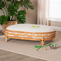 Lit d'été surélevé pour chien en rotin, lit pour chat fait main, canapé-lit pour chiens, mobilier pour animaux de haute qualité