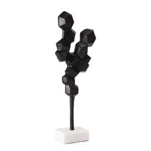 Aluminum Abstract Geometric Sculpture Modern Artistic Tabletop Decor Eco-Friendly Handmade Durable Home Office Decor - Product Image 1