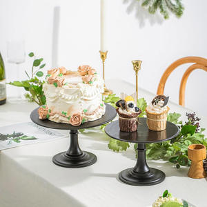 Vente chaude Gâteau En Bois Stand Acacia Bois Plaque avec Support pour Gâteaux & Dessert Affichage Blanc Gâteau Stand pour La Décoration De La Maison Dalle - Product Image 6