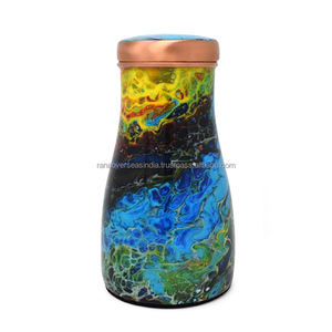 Venta al por mayor ecológica impresión esmaltada junto a la cama jarra de cobre puro para beber aumentar su consumo de agua a buen precio - Product Image 5