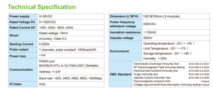 มิเตอร์วัดพลังงานแบบดิจิตอลของนักบินมิเตอร์วัดพลังงาน RS485ราง <span class=keywords><strong>SPM90</strong></span> - Product Image 6