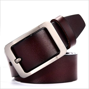 Ceinture en cuir véritable marron et noir 100% authentique pour homme, ceinture en cuir véritable de luxe pour homme - Product Image 4
