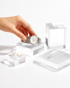 Best Sales Transparent Square Acrylic Display Riser Movable Jewelry Perfume Collection Block Display <b>Stand</b> for Shop - Product Image 5