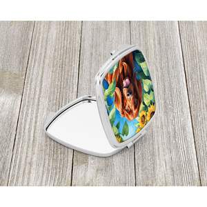 Irish Setter Sunflowers Compact Travel Makeup <b>Mirror</b> <b>Pocket</b> Folding Handheld for Women and Girls Decorative Gift Idea - Product Image 2