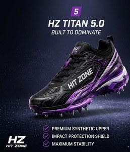 รองเท้ากีฬาคริกเก็ตพรีเมียม HIT ZONE น้ำหนักเบา ทนทาน เย็บสองชั้น รองเท้ากีฬาสำหรับมืออาชีพ ยึดเกาะพื้นได้ดีเยี่ยม เหมาะสำหรับการฝึกซ้อม - Product Image 3