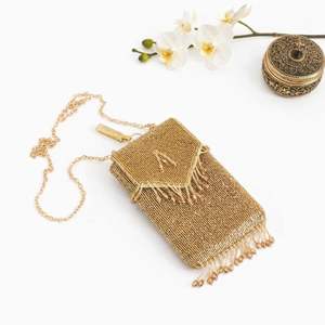 Bolso para Teléfono con Cuentas y Correa Larga, Cartera Móvil de Lujo con Cuentas y Bordado de Cristal, Etiquetas y Tarjetas - Product Image 6