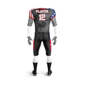 Uniformes de Fútbol Americano Personalizados Sublimados, Transpirables, 100% Poliéster, Manga Corta, Cuello en V, Ajustados, para Hombre, para Todas las Temporadas - Product Image 4