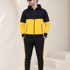 High Quality Men Hip Hop Streetwear Windbreaker <b>Jacket</b> Double Zipper Oversized <b>Track</b> <b>Jacket</b> Hooded Two Tone Color Breathable - Product Image 1