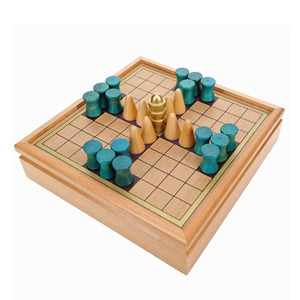 Handcrafted Wooden Maze Game Featuring A Square Grid With Strategic Barriers And Colored Pegs For Engaging Brain Teasing <b>Puzzles</b> - Product Image 6