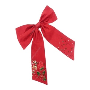 Tout le chemin depuis l'Inde nœuds d'alligator ornés à la main en tissu de coton et perles arc de queue d'alligator pour les filles avec les meilleurs designs - Product Image 1