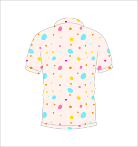 Camisa Polo Blanca para Hombre con Diseño de Puntos Multicolor, Sublimación Personalizada, Manga Corta, Verano, Casual, Transpirable, Ligera, para Golf - Product Image 2