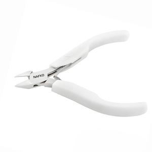 Lindstorm <b>Flush</b> <b>Cutter</b> 120mm Stainless Steel Plastic Griped Spring Smooth Jaws White for Precision Wire Cutting Jewelry Making - Product Image 1