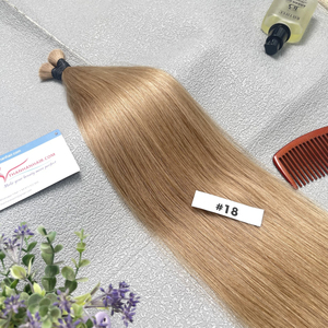 Extensions de cheveux humains vierges vietnamiens Remy noués à la main trame droite en vrac cuticule alignée cheveux bruts brillance naturelle douce et lisse - Product Image 1