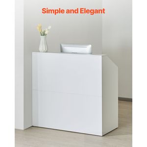 Bancone Reception Rettangolare da 46 Pollici per Ufficio e Ospedale, Bancone Frontale per Negozi al Dettaglio - Product Image 4