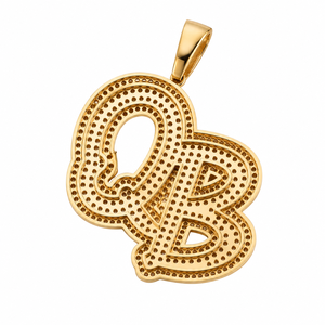 Pendentif Moissanite Rond à Taille Brillante Plaqué Or Jaune 10 carats Style Hip Hop avec Sertissage Clos, Design Classique Unisexe - Product Image 3