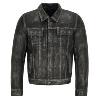 Veste pour homme en cuir Nappa souple 100% véritable, personnalisable avec logo, effet vieilli, fabricant de marque privée, fournisseur OEM en gros