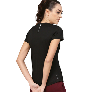 Women's Black Cotton T-Shirt Rise Ride <b>Repeat</b> Solid Short Sleeve O-Neck Casual Slim Fit Summer High Quality Quick Dry Breathable - Product Image 4