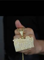 Massive Miami Cuban Link Kette mit Moissanit-Diamanten, 14k Vergoldetes Silber, 5AAA CZ Rundschliff VS1 Hip-Hop-Schmuck