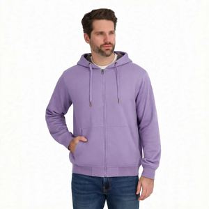 Men Full Zip <b>Hoodie</b> <b>Sherpa</b> <b>Lined</b> Winter Warm Sweatshirt Casual Outerwear With Drawstring And Kangaroo Pockets - Product Image 1