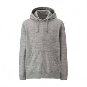 Sudadera con Capucha para Hombre, Color Sólido, Informal, de Punto, de Algodón y Felpa, para Otoño, con Bolsillos, Corte Regular - Product Image 5