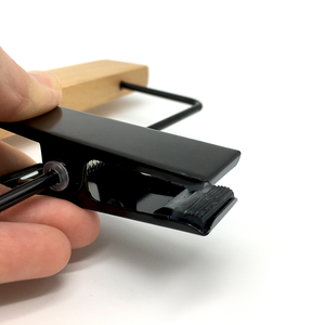 Natural <b>wood</b> Black Stainless steel clip hangers High Quality Modern minimalist wardrobe hangers Custom wooden hangers with logo - Product Image 3