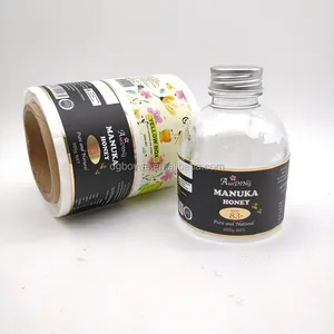 Étiquettes de bouteilles personnalisées imperméables imprimées UV, finition brillante pour cosmétiques, parfums, soins de la peau - Product Image 1