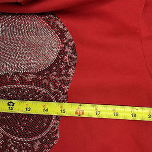 Sudadera con Capucha Essentials Skull 100% Algodón, Felpa Francesa, con Cristales de Imitación, Ropa Casual, Talla Grande, Sudadera con Capucha Brillante de Marca - Product Image 5