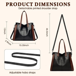 AZORES SPORTS Bolso de Hombro para Mujer, de Cuero Genuino, Ligero, Duradero, de Alta Calidad, con Cierre y Correa Personalizable - Product Image 5