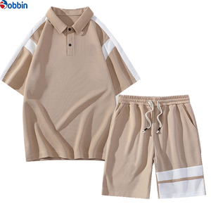 Conjunto Corto Personalizado para Hombre, Camisetas Polo Holgadas de Verano de Alta Calidad, Traje Deportivo Informal con Parches, Conjunto Deportivo para Correr de Manga Corta - Product Image 2