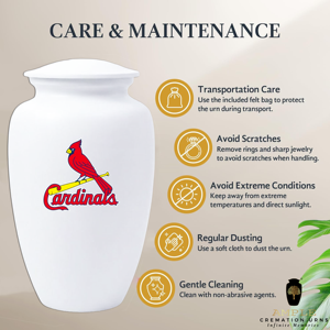 <b>Cardinal</b> Memorial Urn for Adult Cremation Ashes with European Style Bird Design Eco-Friendly Keepsake 220 Cubic Inch Capacity - Product Image 5
