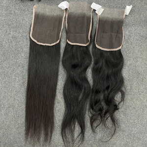 Super Oferta: Cierre de Cabello Humano Vietnamita, 100% Cabello Humano, Línea de Cabello Natural, Suave y Sedoso, Calidad Premium, Venta al Por Mayor - Product Image 1