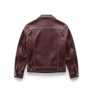 Veste en cuir, matériau de qualité supérieure, grandes tailles, vestes pour hommes - Product Image 3