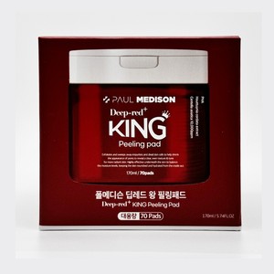 Tampons exfoliants Polmedison Deep Red King Peeling Pad 70 feuilles, tonique facial très vendu - Product Image 4