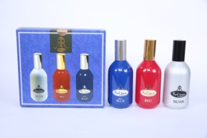 น้ำหอมนาญ่าบ ชุด 3 กลิ่น (สีเงิน สีแดง สีน้ำเงิน) ขนาด 120 มล. น้ำหอมสเปรย์สำหรับทั้งชายและหญิง กลิ่นหอมติดทนนาน กลิ่นดอกไม้ ชุดของขวัญสุดหรู - Product Image 3