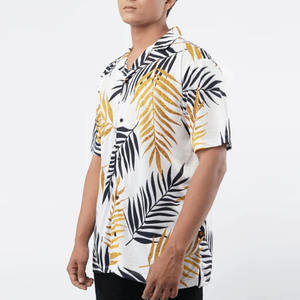 Chemise Aloha Hawaïenne Rétro Personnalisée à Manches Courtes en Popeline Respirante Séchage Rapide Style Urbain Décontracté Boutonnée pour l'Été - Product Image 3