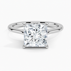 BOJ <b>Ring</b> 082 Princess Cut 925 <b>Silver</b> Floral Prong Stone <b>Solitaire</b> Diamond <b>Ring</b> 2ct D Color VVS1 Moissanite GRA Certified Sale - Product Image 1