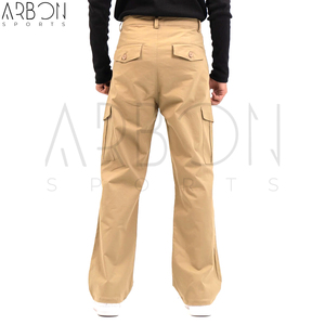 Pantalon cargo en coton léger pour homme, couleur camel, nouveau style tendance, confortable, unique, avec logo personnalisé, fournisseur fiable. - Product Image 3