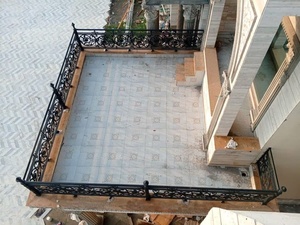 Barandilla de Balcón Moderna de Hierro Sólido para Montaje en Suelo KHP, Diseño Antirrobo y Resistente a la Oxidación, para Uso en Exteriores de Villas, Instalación DIY - Product Image 5