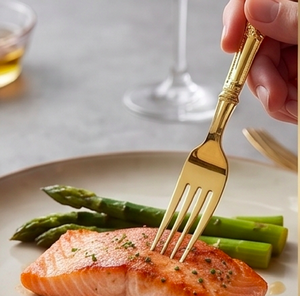 Royal Baroque Gold Stainless Steel Fork Set High Polish Gold PVD Elegant Flatware For Hotel Ware Tabletop Dining And Restaurants - Product Image 5