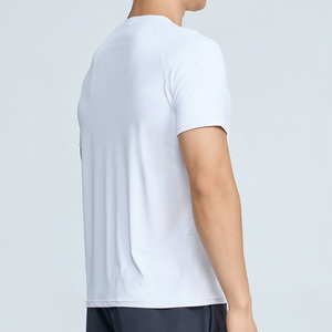 Loose and Breathable Thin Design <b>Polyester</b> Dark Colors Custom Logo Men's <b>Tshirt</b> - Product Image 2