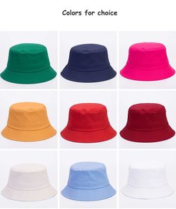 Unisex Black Cotton Non-Woven Laminated Bucket <b>Hat</b> Washed Hand Embroidery Adjustable Outdoor Casual Solid Color Spring <b>Summer</b> - Product Image 2