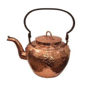 Bouilloire en cuivre rustique au design tendance, avec surface martelée à la main, pour un charme de l'ancien monde et une expérience de service à thé authentique. - Product Image 5