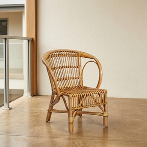 Chaise d'extérieur traditionnelle en rotin naturel d'Indonésie Alexis pour salle à manger et cuisine d'hôtel avec impression couleur intégrale par Mulya Rattan - Product Image 3