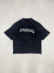 เสื้อยืดโอเวอร์ไซส์สีดำสำหรับผู้ชาย พิมพ์ลายกราฟิกตัวอักษรโครเมียมเมทัลลิก ผ้าฝ้าย 100% เป็นมิตรกับสิ่งแวดล้อม แห้งเร็ว สไตล์สตรีทแวร์ คอกลม - Product Image 3