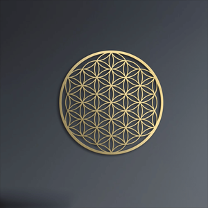 CIFbuy Decorazione Murale Integrata in Alluminio a Forma di Loto, Arte Floreale per Interni, per Soggiorno, Camera da Letto, Decorazioni per Pareti dietro il Divano - Product Image 5