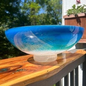 Handmade resin fruit bowl epoxy <b>decorative</b> bowl glossy finish modern <b>kitchen</b> decor centerpiece unique gift <b>item</b> - Product Image 3