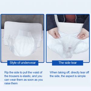 Süper emicilik yetişkin <span class=keywords><strong>Pull</strong></span> up pantolon üreticisi tek kullanımlık yetişkin çekme bezi toplu OEM yetişkin çekme <span class=keywords><strong>Ups</strong></span> toptan kaynağı - Product Image 6